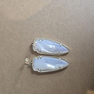 Kendra Scott Silver Arrowhead Shaped Earrings